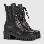 Gucci Women’s lace-up ankle boot with GG - Image 4
